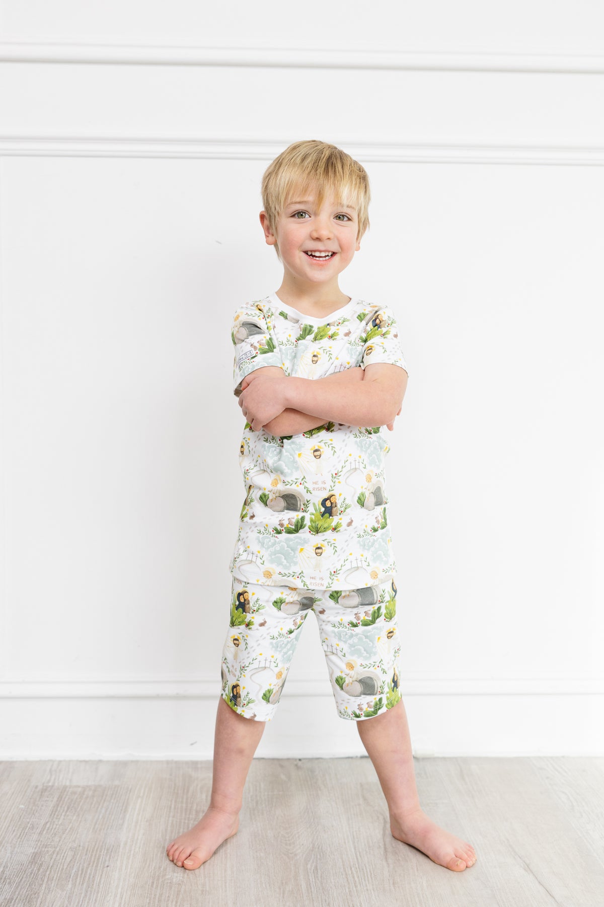 He Is Risen PJ Shorts Set Cotton