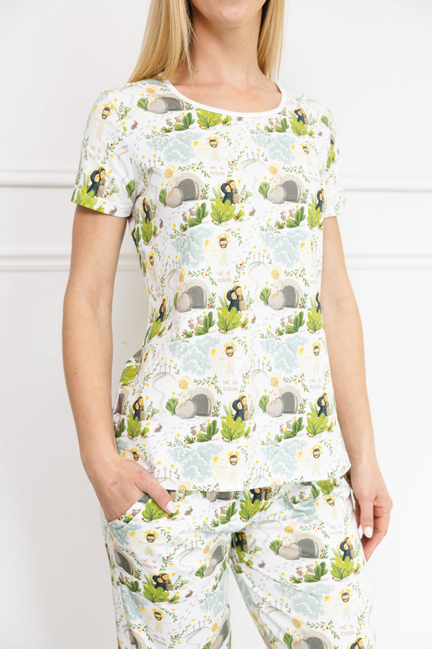 He Is Risen Women's PJ Relaxed Set Cotton