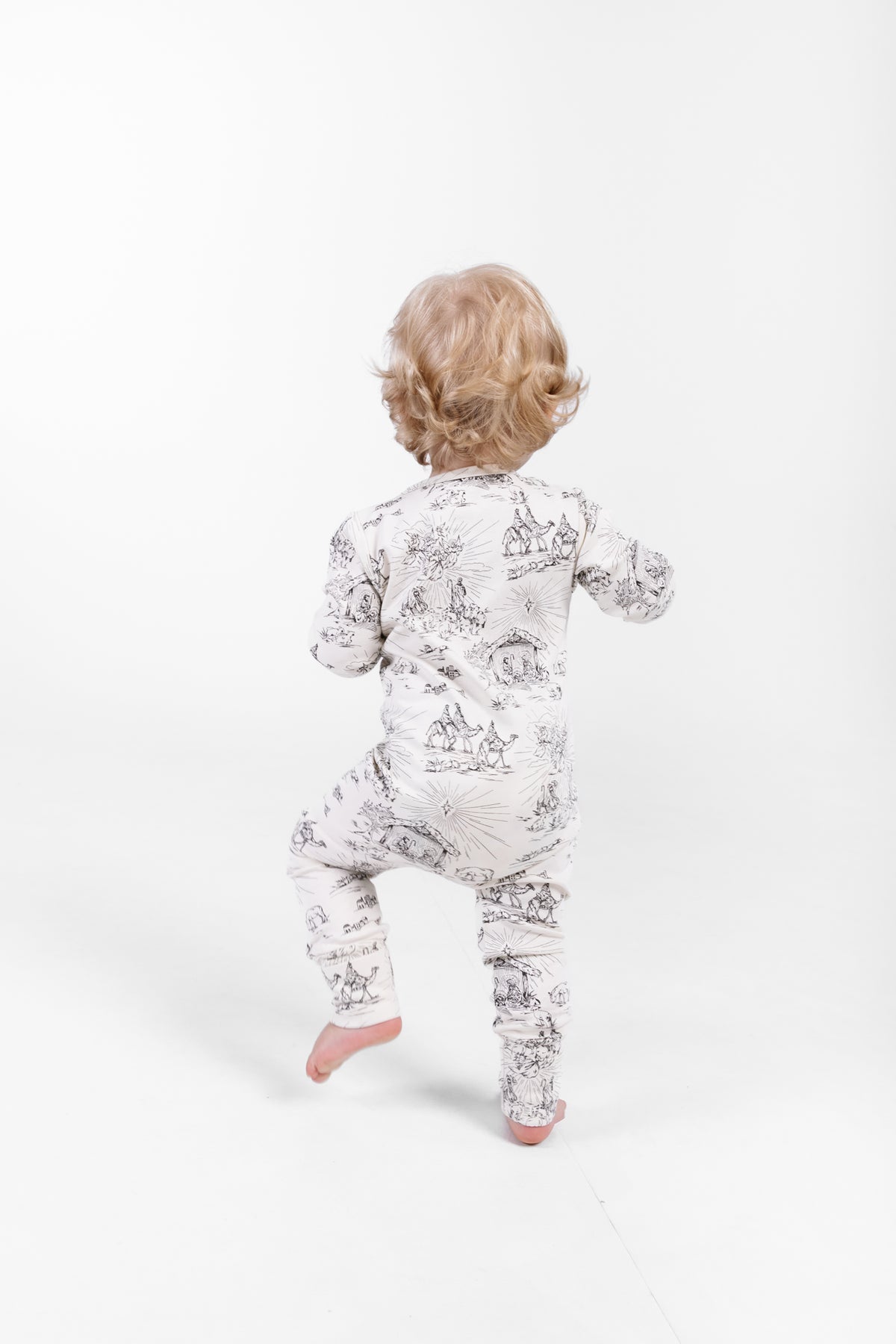 O Little Town of Bethlehem Footless Onesie PJ Cotton