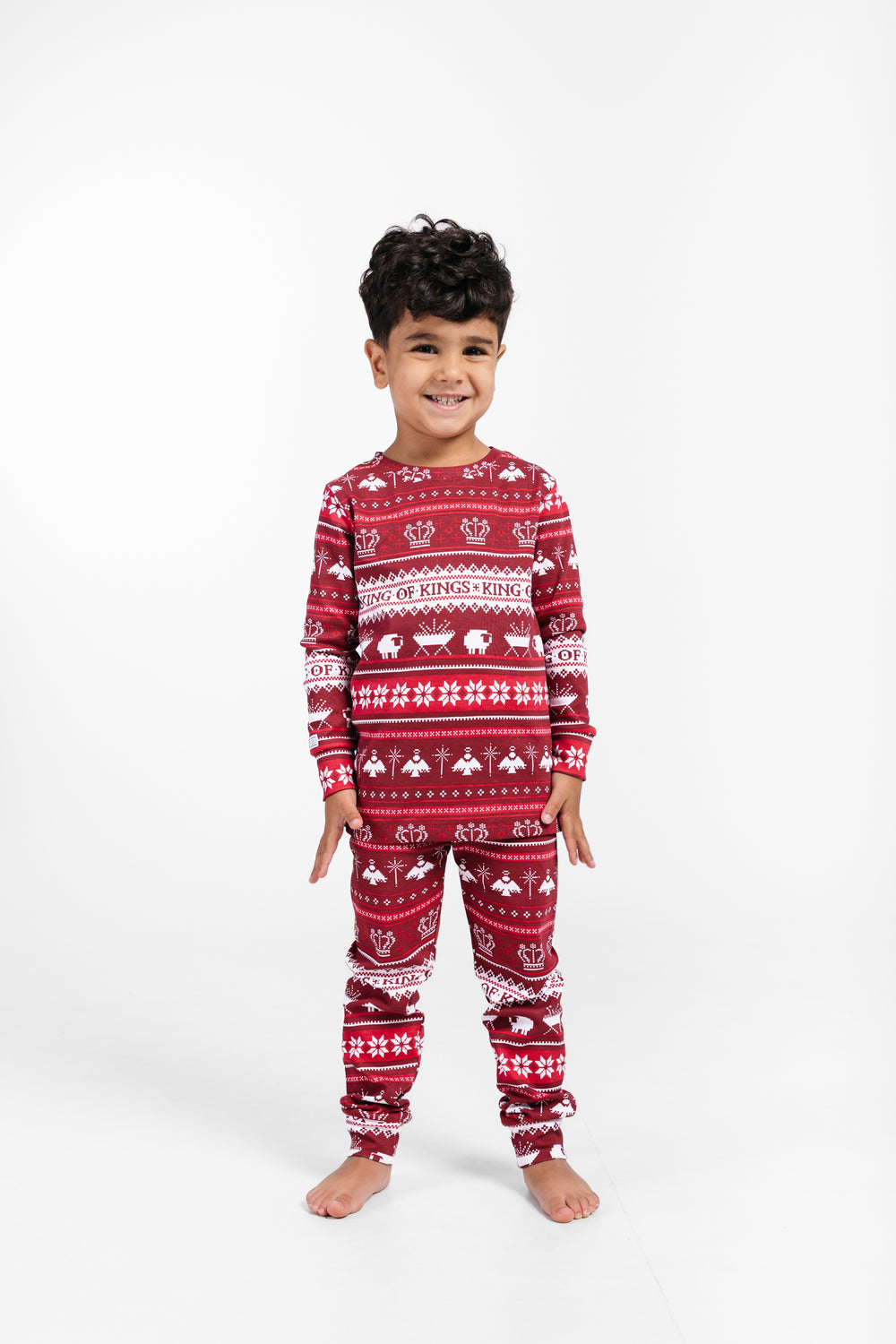 King of Kings Ruby Red PJ Long Sleeve Set Cotton