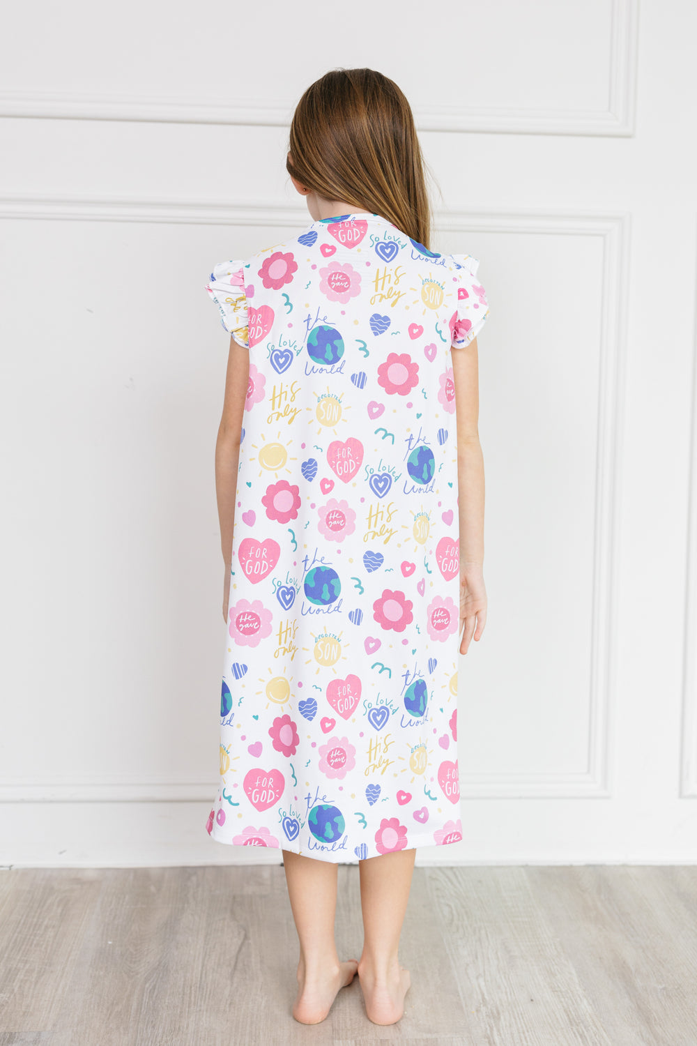 For God So Loved The World PJ Girls Nightgown Polyester