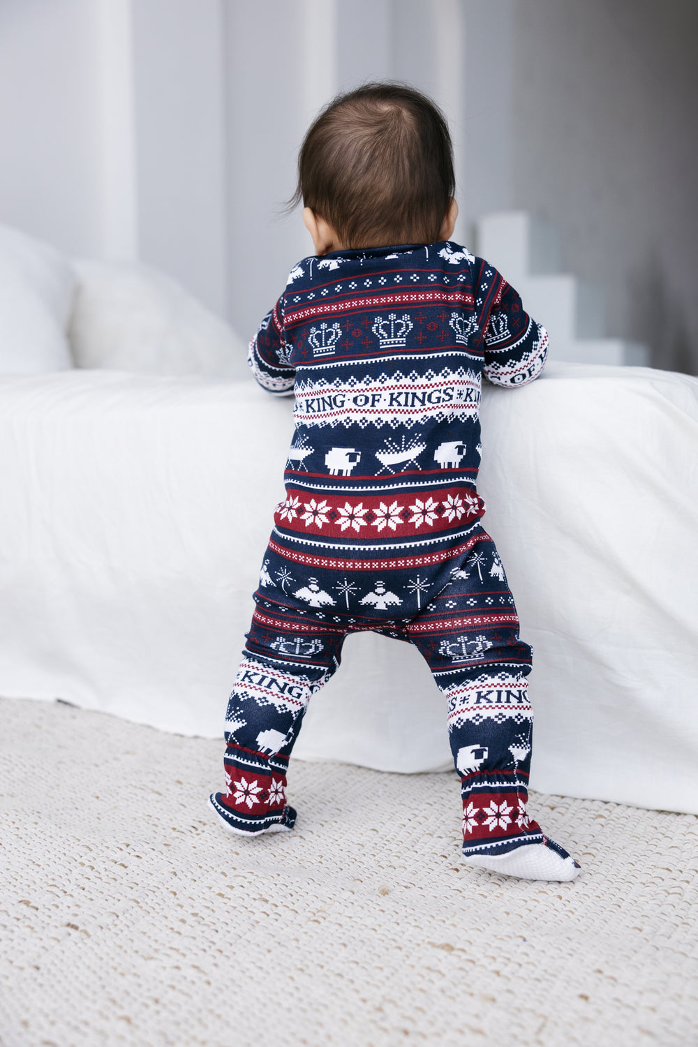 King of Kings Midnight Blue Footed Onesie Cotton