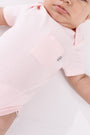Baby Pink Prayer Pocket Bodysuit | Short Sleeve
