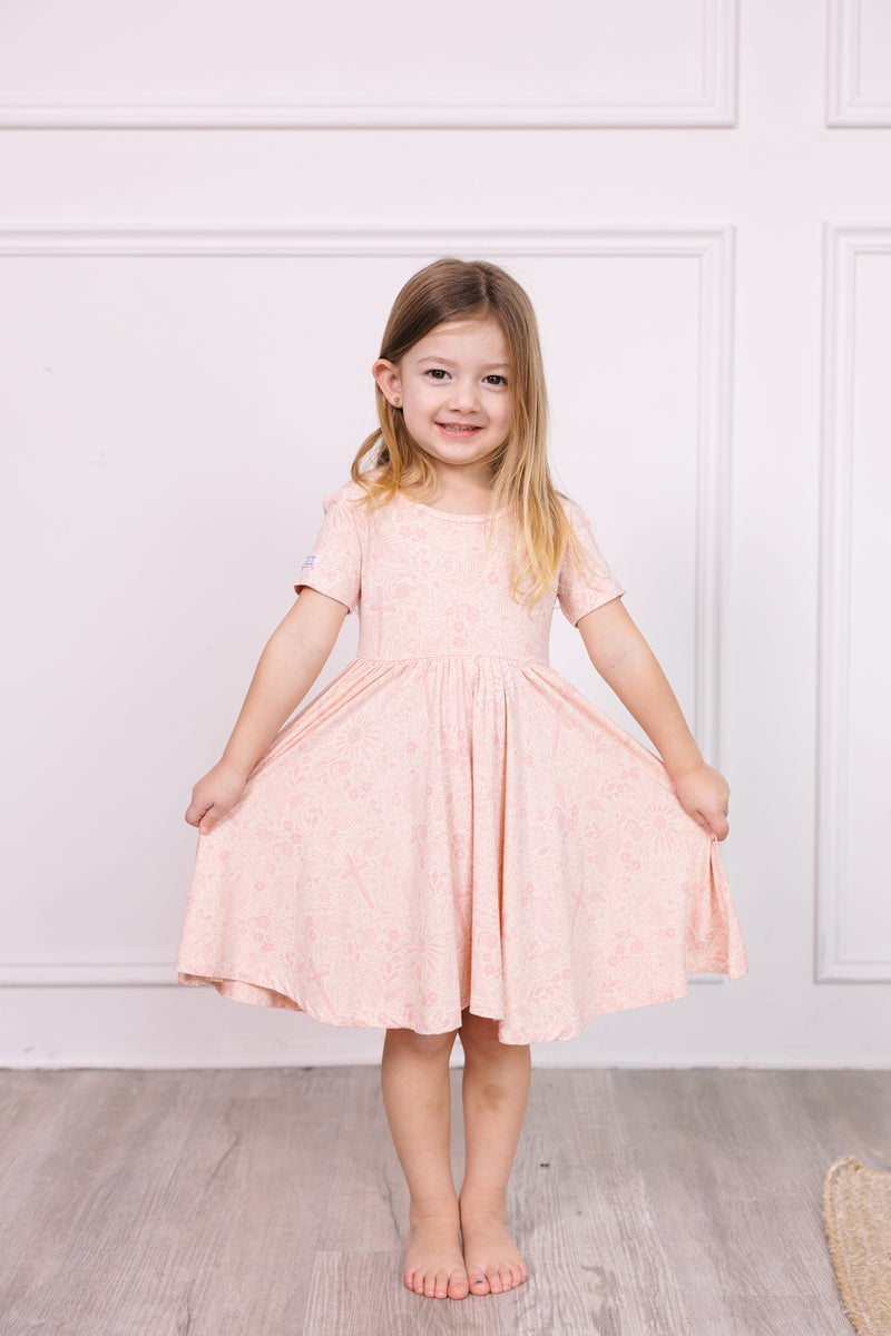 Salvation Garden Pink Twirl Dress Bamboo