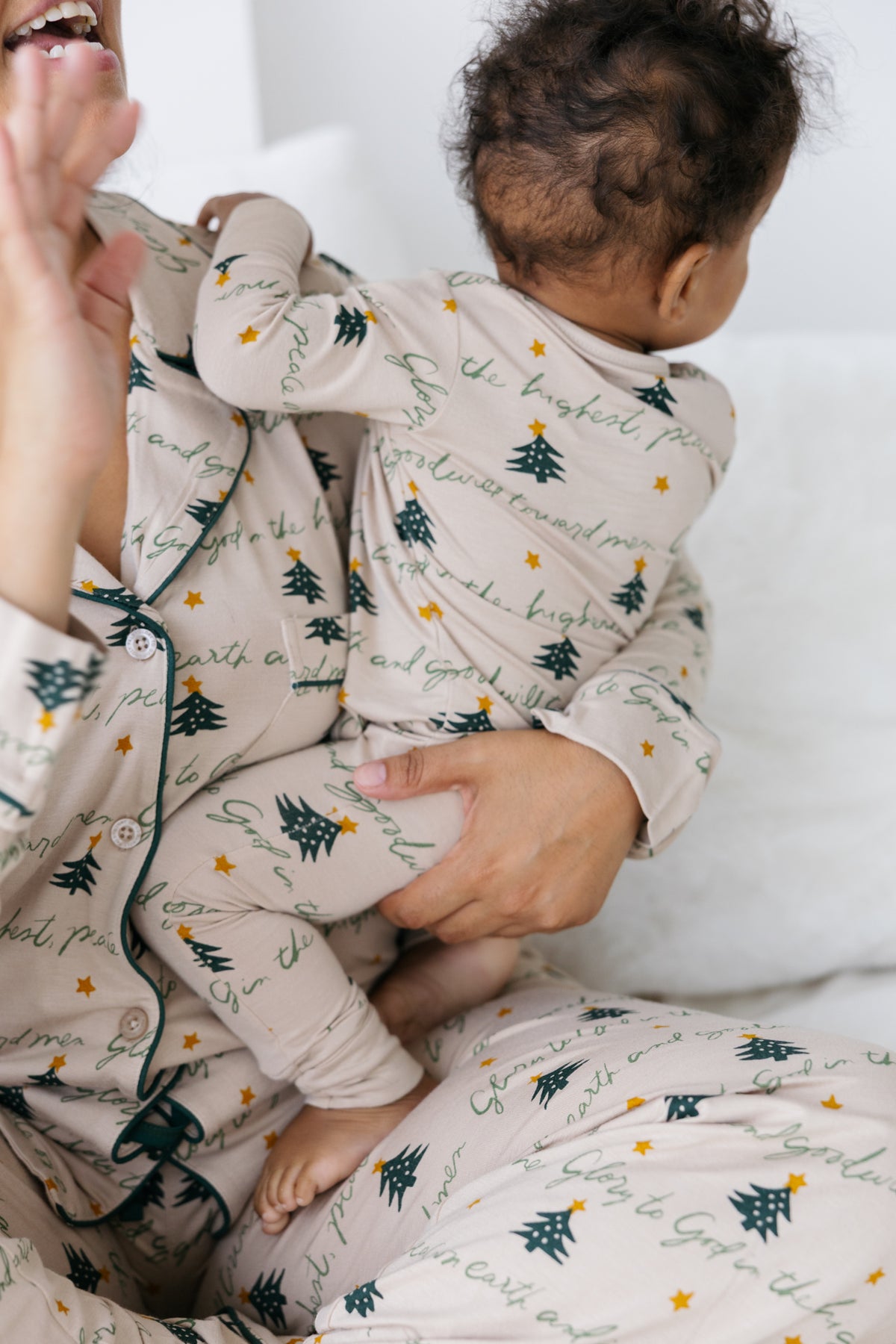 Glory to God Christmas PJ Footless Onesie Bamboo
