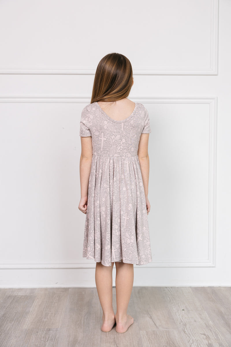 Salvation Garden Grey Twirl Dress Bamboo