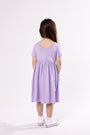 Kids Lilac Prayer Pocket Twirl Dress | Short Sleeve