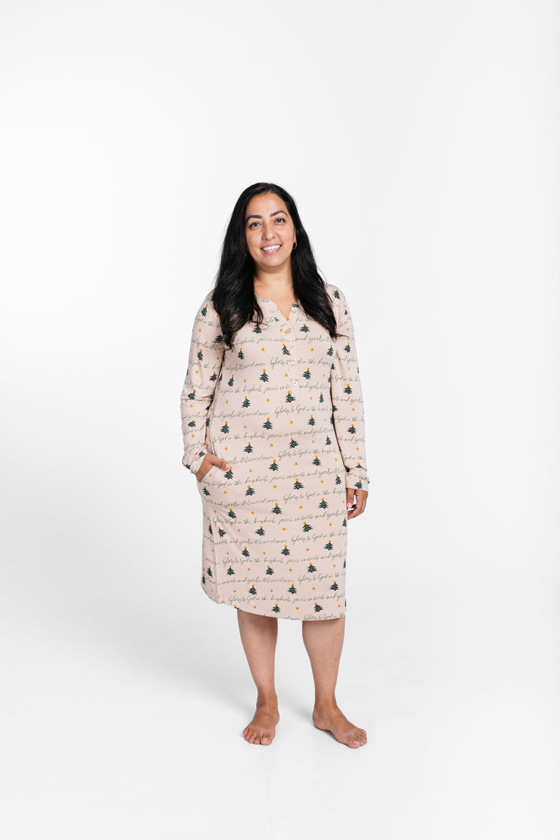 Glory to God Womens PJ Nightgown Bamboo
