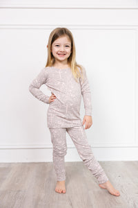 Salvation Garden Grey PJ Long Sleeve Set Bamboo