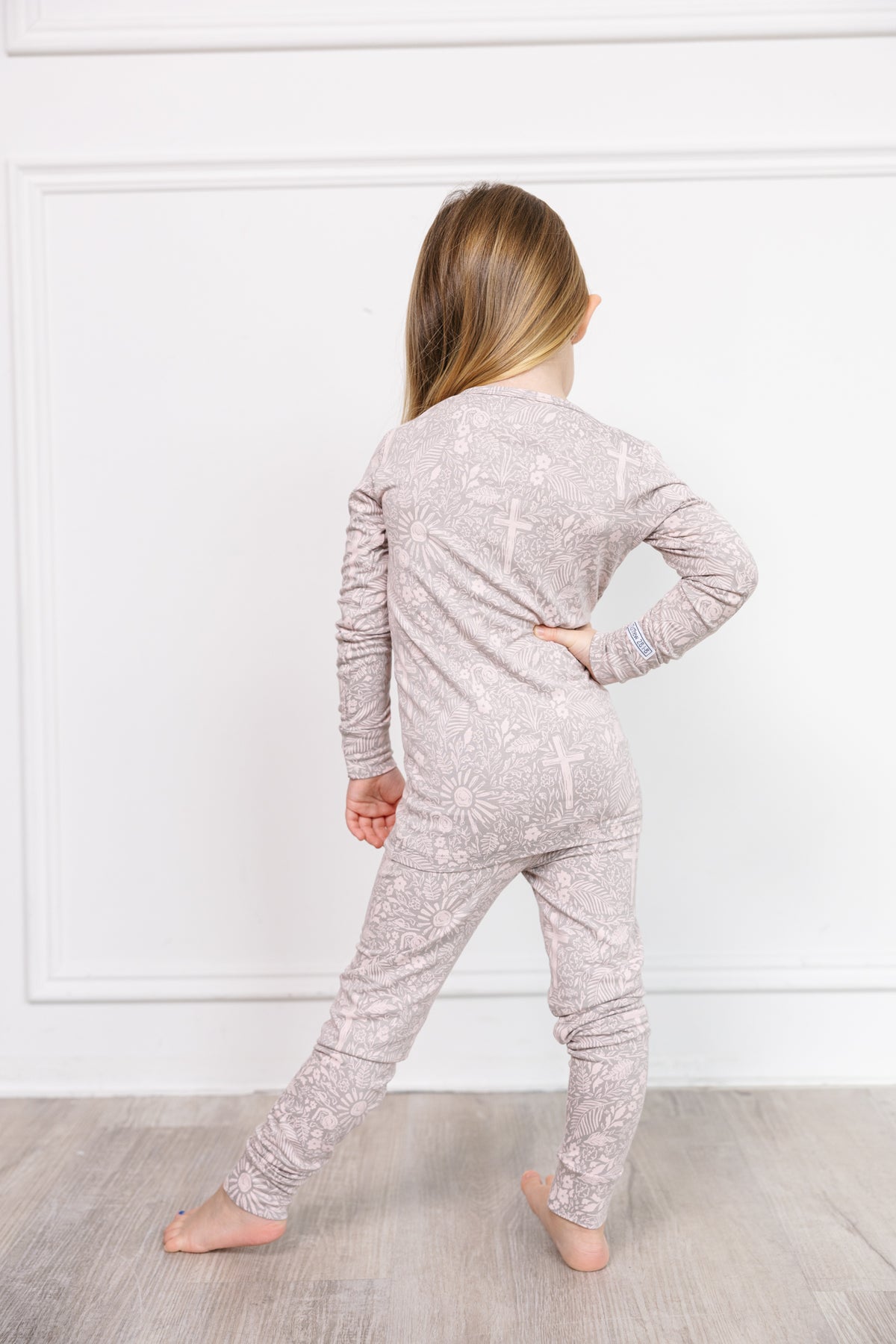 Salvation Garden Grey PJ Long Sleeve Set Bamboo