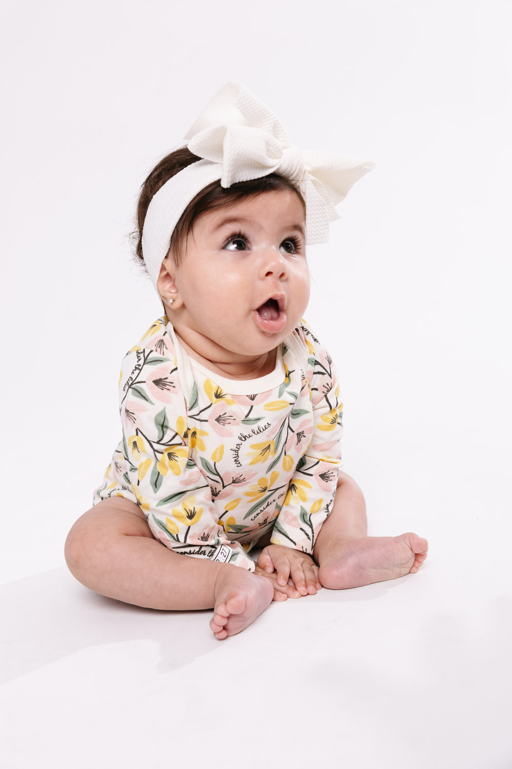 Consider the Lilies Long Sleeve Bodysuit Cotton