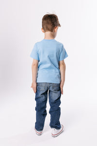 Blue Prayer Pocket Short Sleeve T-Shirt Cotton