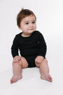 Baby Black Prayer Pocket Bodysuit | Long Sleeve