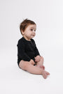 Baby Black Prayer Pocket Bodysuit | Long Sleeve