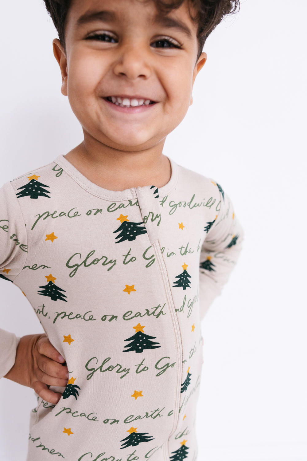 Glory to God Christmas PJ Footless Onesie Bamboo