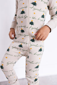 Glory to God Christmas PJ Footless Onesie Bamboo