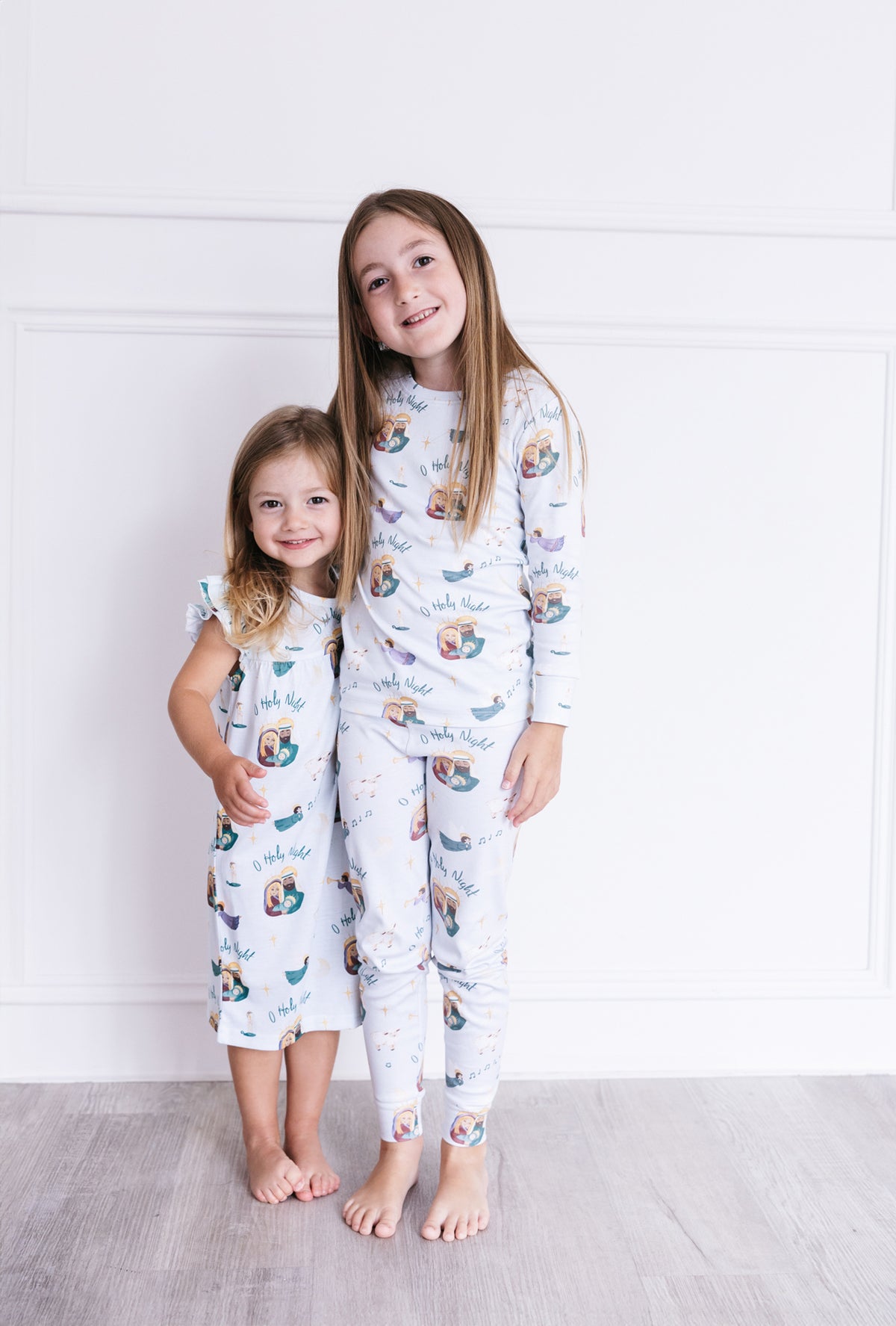 O Holy Night Blue Christmas PJ Girls Nightgown