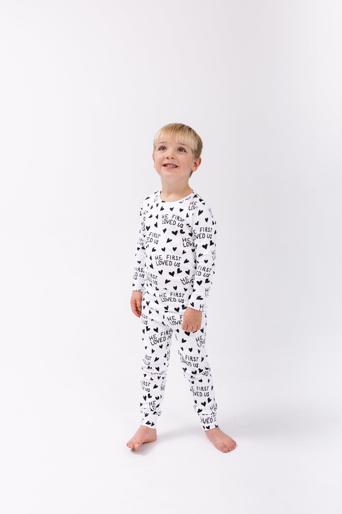 He First Loved Us PJ Long Sleeve Set Cotton