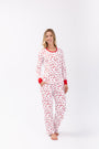 He First Loved Us Red Women's PJ Relaxed Set Cotton