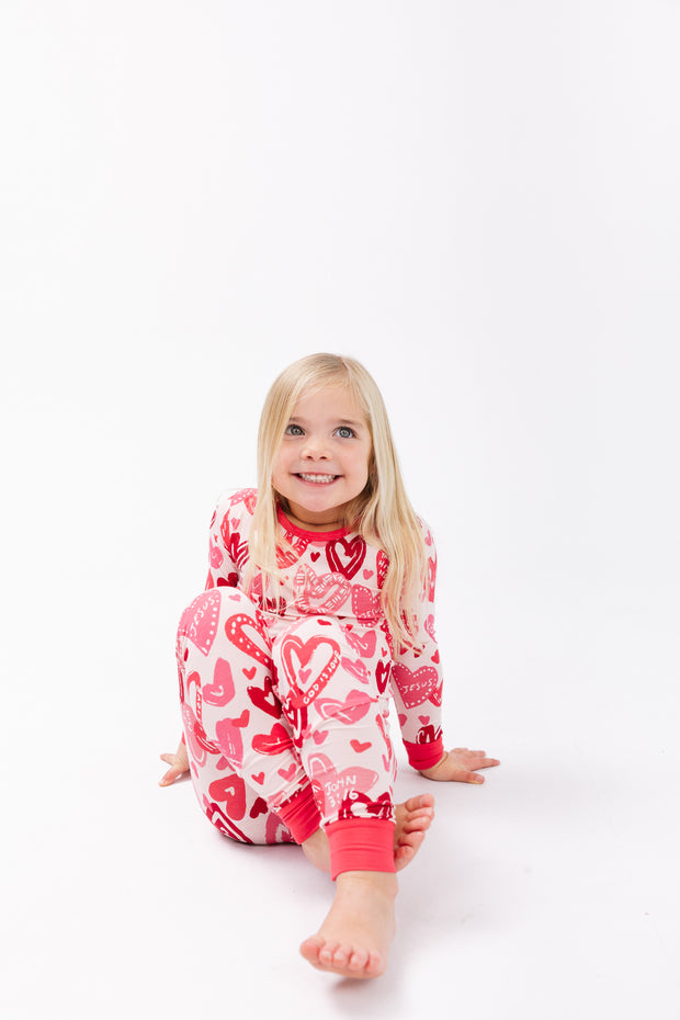 John 3:16 Pink Long Sleeve Set Bamboo