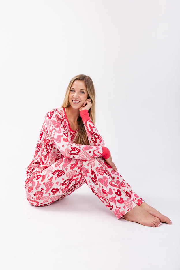John 3:16 Pink Women's PJ Relaxed Set Bamboo