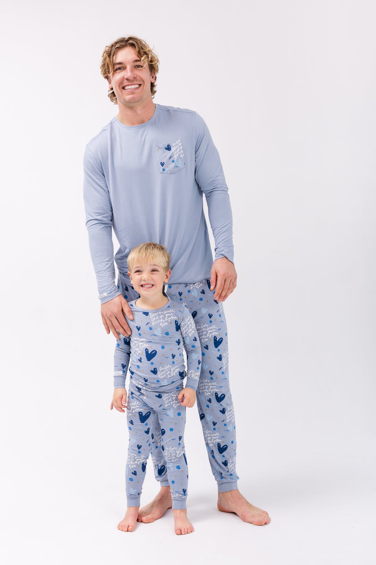 John 3:16 Blue Men's PJ Set Bamboo