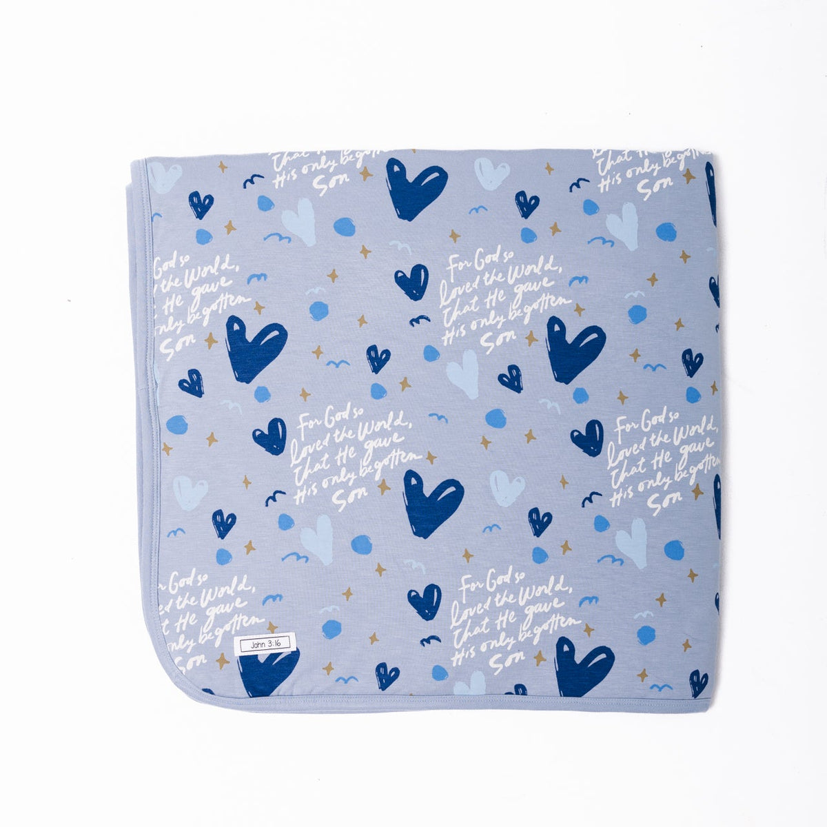 John 3:16 Blue Blanket Bamboo