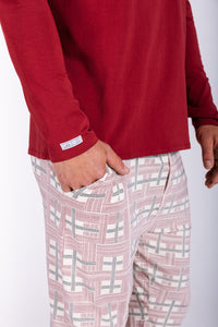 Prophecy Plaid Mens PJ Set Cotton