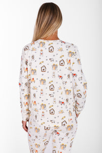 Away in a Manger Womens Jogger PJ Set Cotton