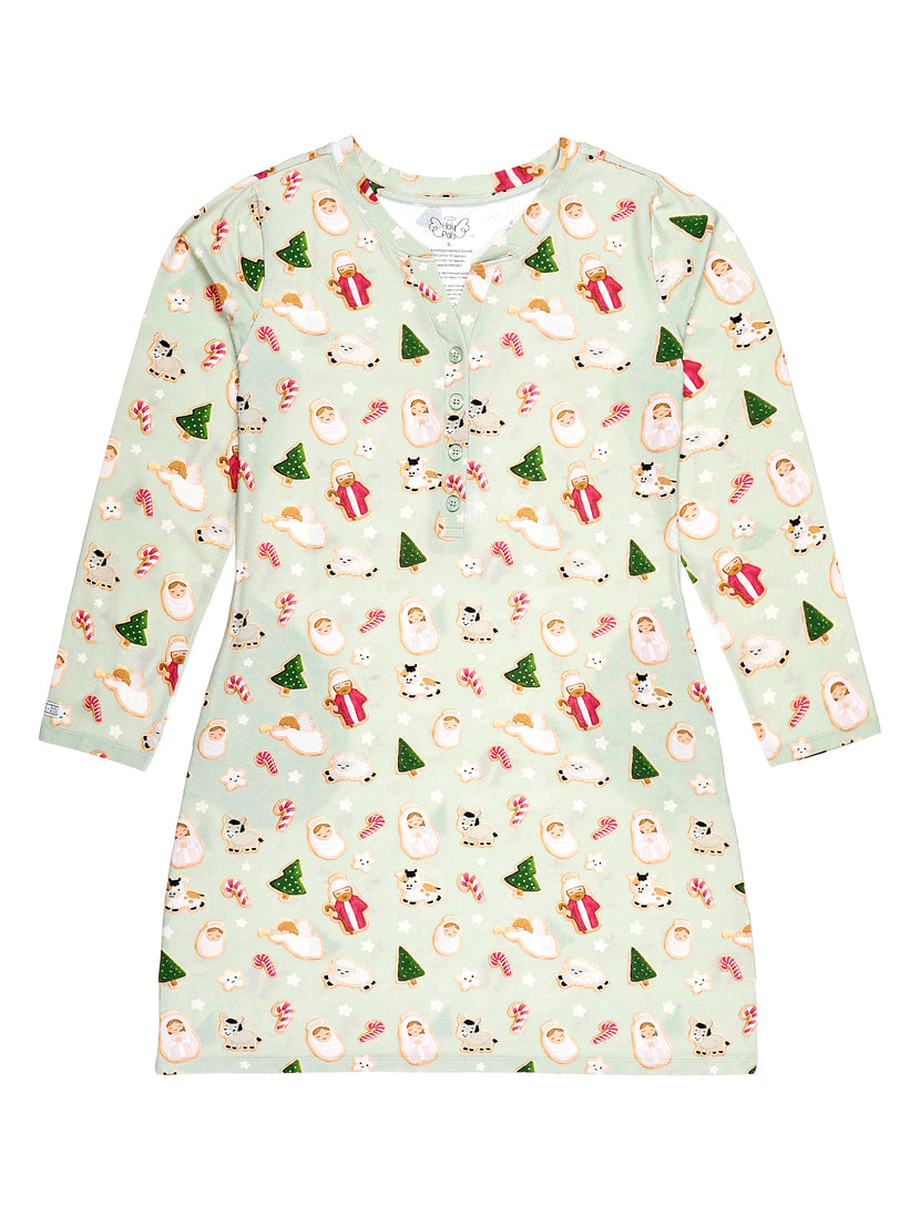Gingerbread Jesus PJ Womens Nightgown Cotton