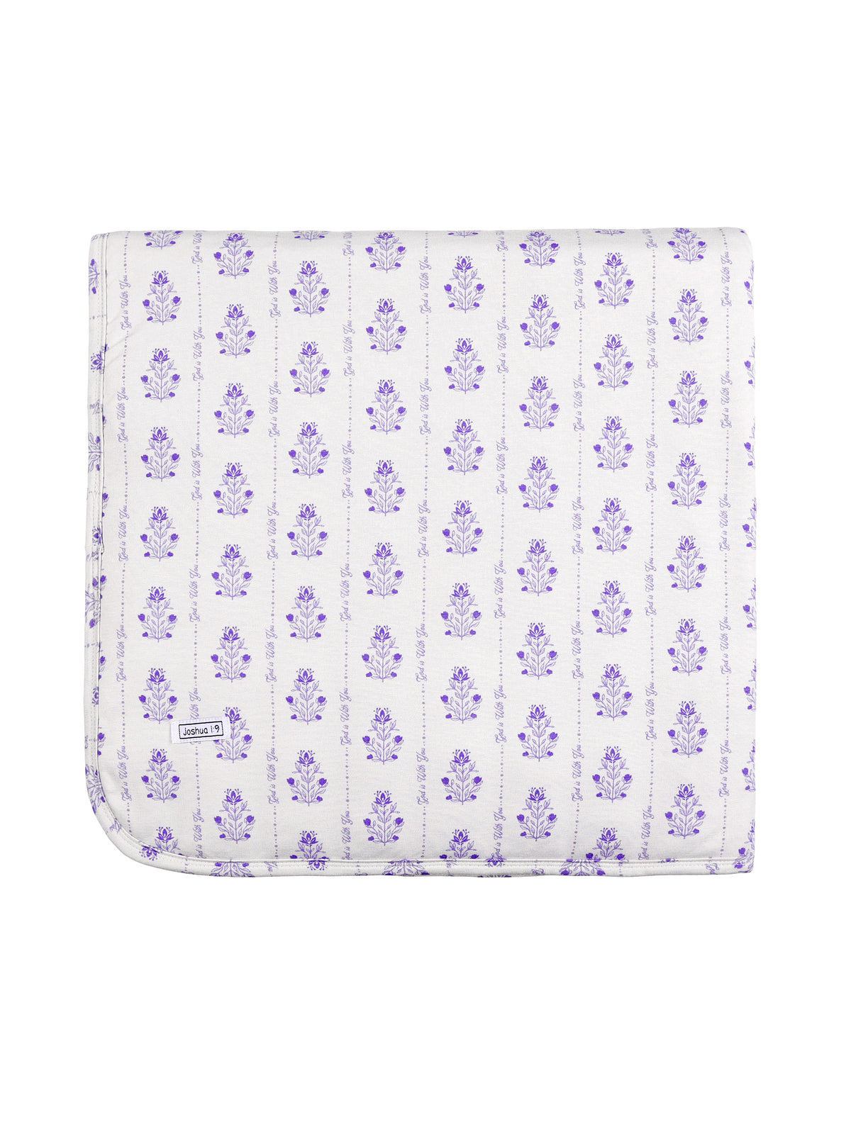 God is With You Floral Blanket Bamboo