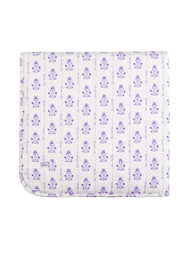 God is With You Floral Blanket Bamboo