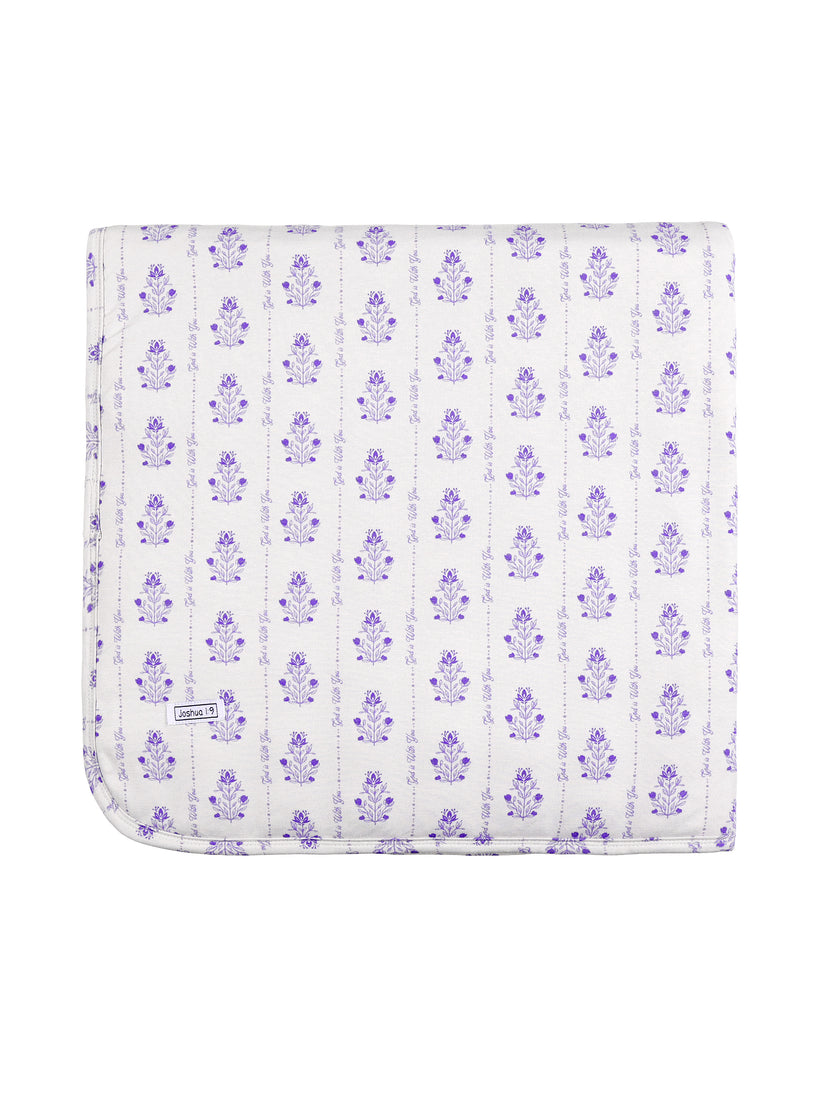 God is With You Floral Blanket Bamboo