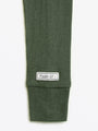 Solid Olive PJ Long Sleeve Set Ribbed Cotton-Bamboo Blend