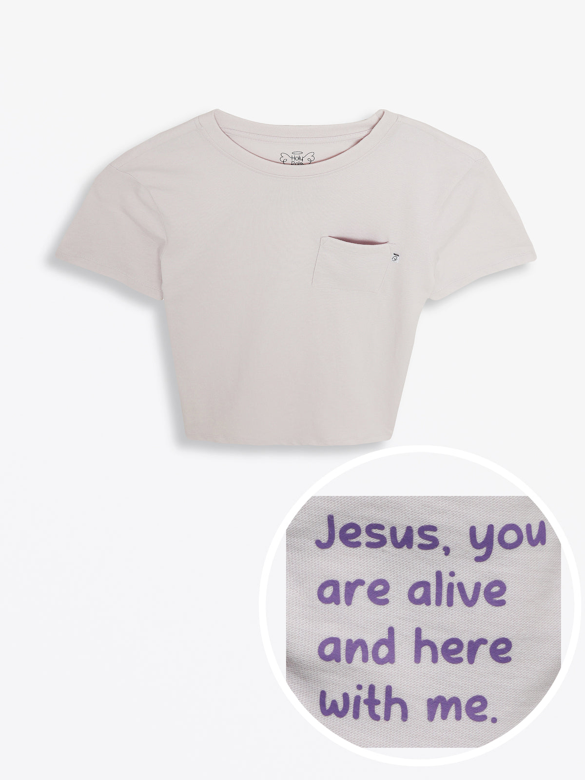 Baby Orchid Prayer Pocket T-Shirt Cotton | Short Sleeve