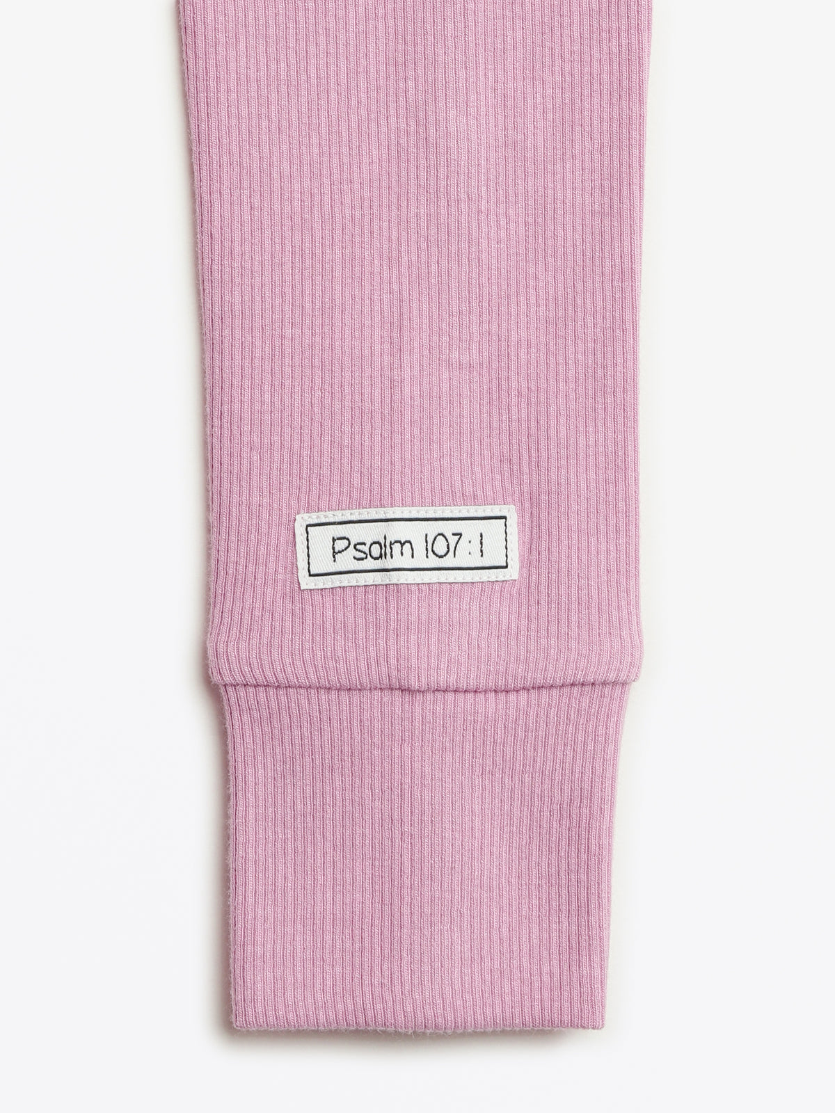 Solid Mauve PJ Long Sleeve Set Ribbed Cotton/Bamboo Blend