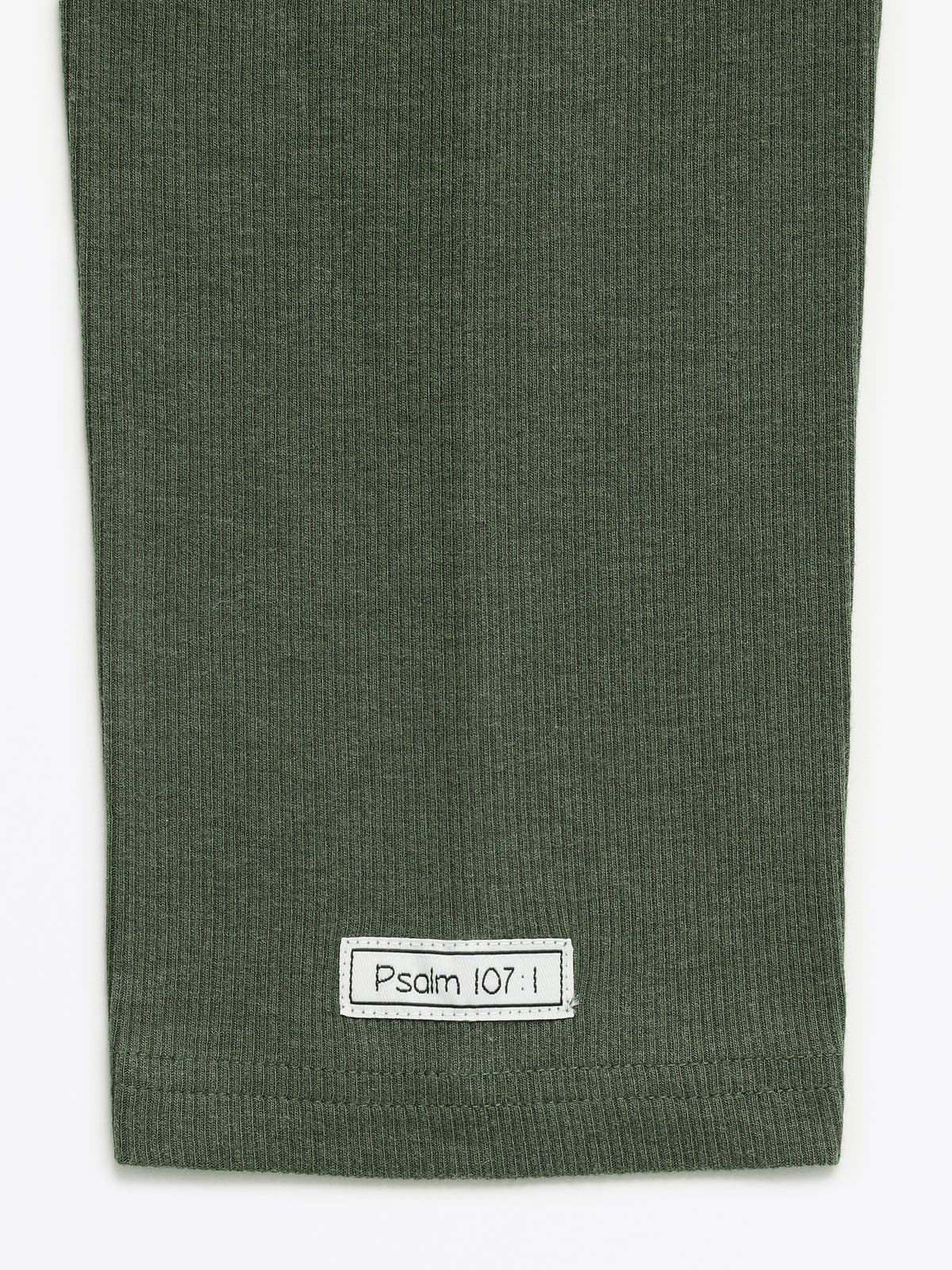 Solid Olive Womens Nightgown PJ Ribbed Cotton/Bamboo Blend