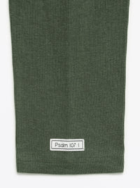 Solid Olive Womens Nightgown PJ Ribbed Cotton/Bamboo Blend