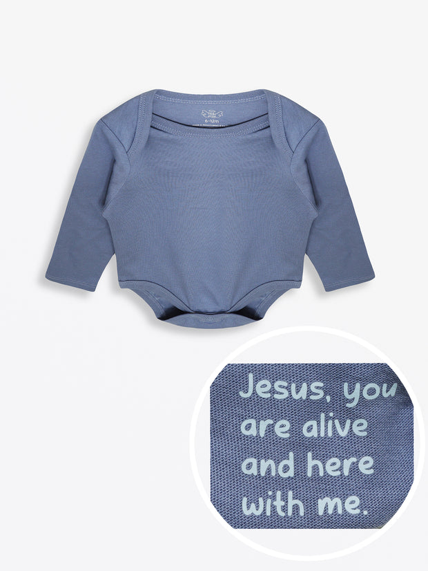 Baby Infinity Prayer Pocket Bodysuit | Long Sleeve