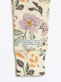 All Things Are Possible Footless Onesie PJ Ribbed Cotton/Bamboo Blend