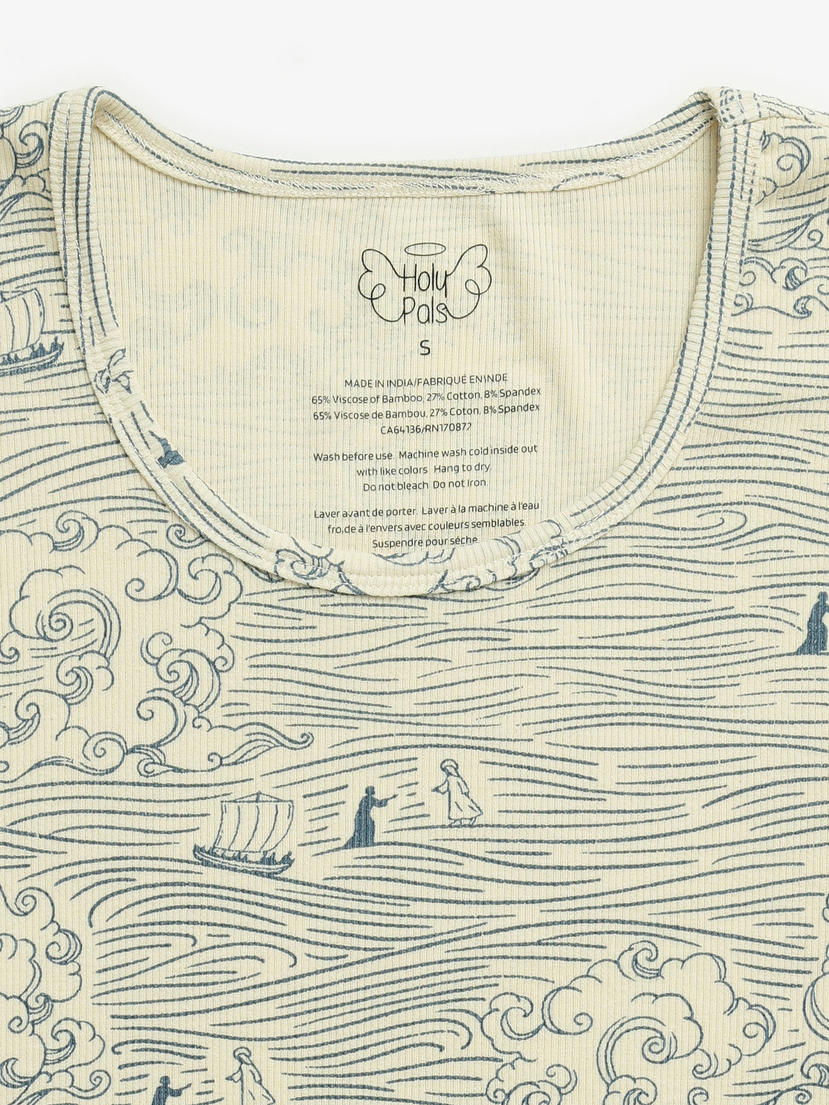 Walking on Water Womens PJ Jogger Set Ribbed Cotton/Bamboo Blend