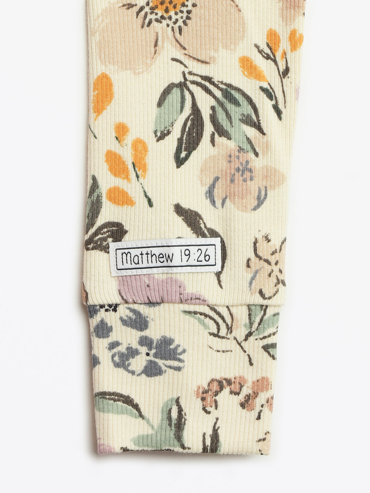 All Things Are Possible PJ Long Sleeve Set Ribbed Cotton/Bamboo Blend