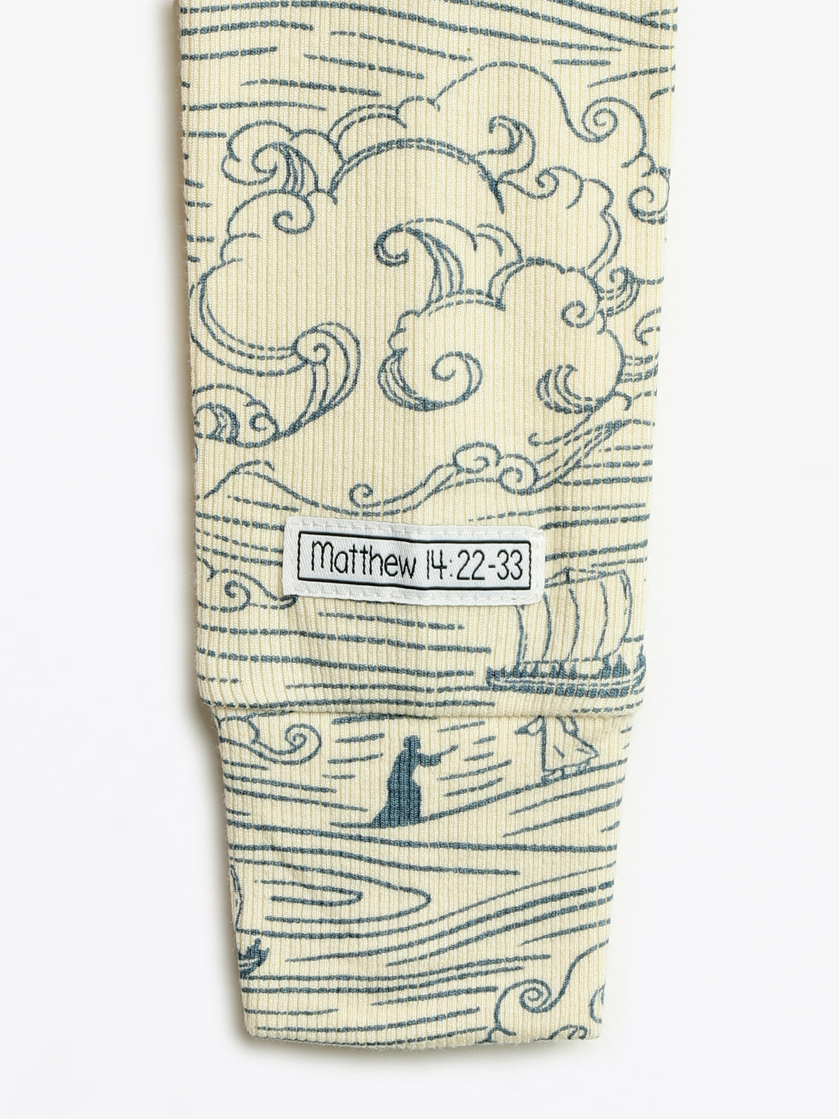 Walking on Water PJ Long Sleeve Set Ribbed Cotton/Bamboo Blend