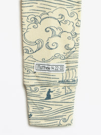 Walking on Water PJ Long Sleeve Set Ribbed Cotton/Bamboo Blend