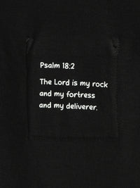 Baby Black Prayer Pocket Shirt Cotton | Long Sleeve