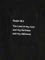 Kids Black Prayer Pocket T-Shirt | Long Sleeve