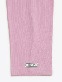 Solid Mauve Womens Nightgown PJ Ribbed Cotton/Bamboo Blend