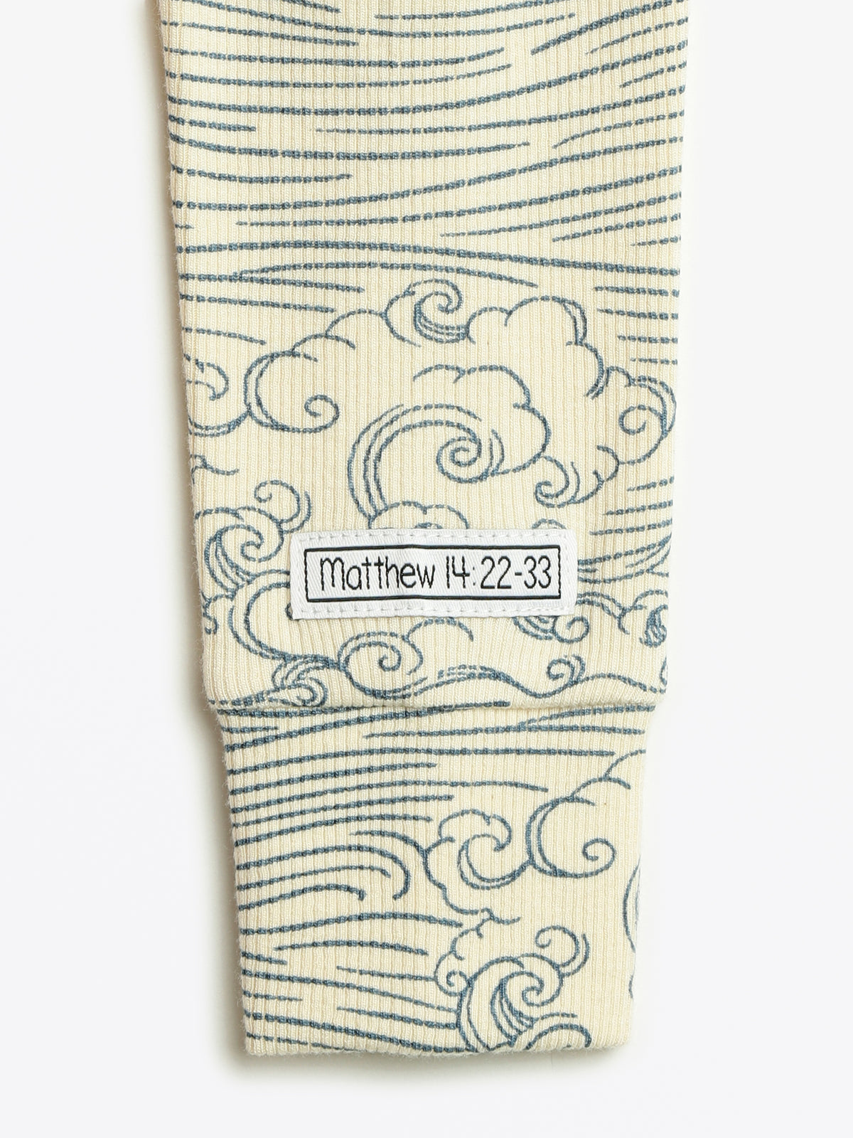 Walking on Water PJ Footless Onesie Ribbed Cotton/Bamboo Blend