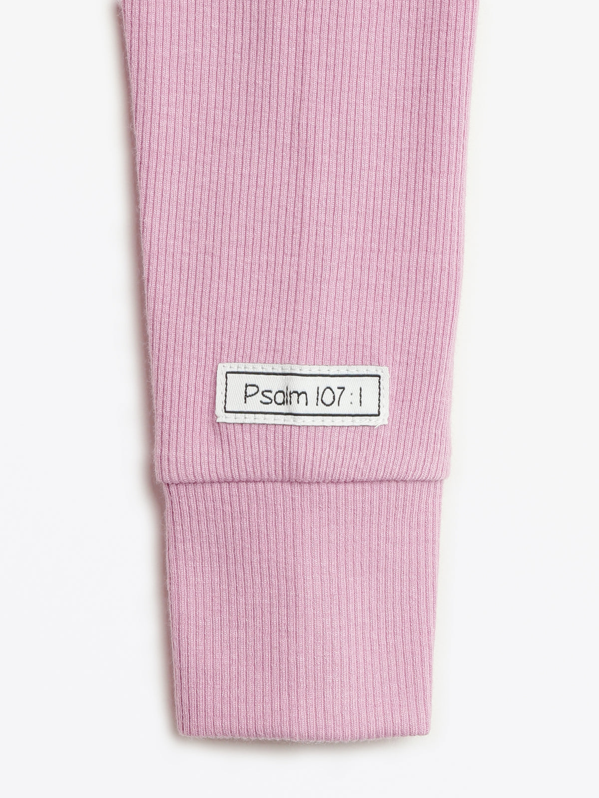 Solid Mauve PJ Footed Onesie Ribbed Cotton/Bamboo Blend