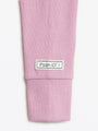 Solid Mauve PJ Footed Onesie Ribbed Cotton-Bamboo Blend